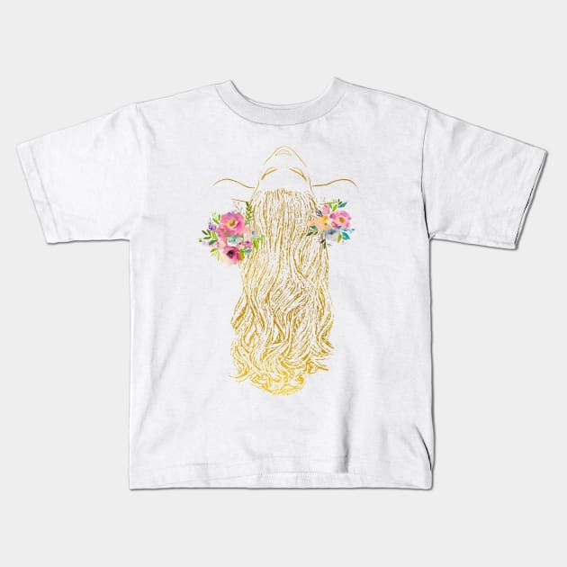 Hair Salon Art Kids T-Shirt by erzebeth